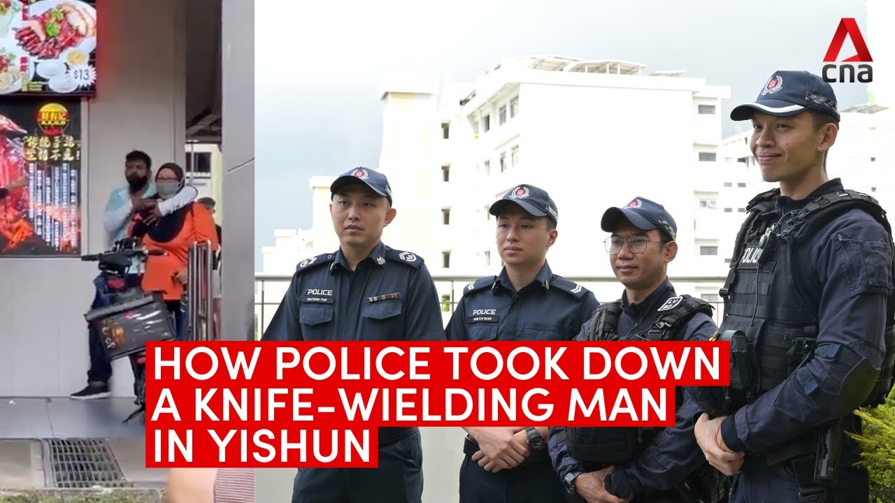 How police took down a knife-wielding man in Yishun