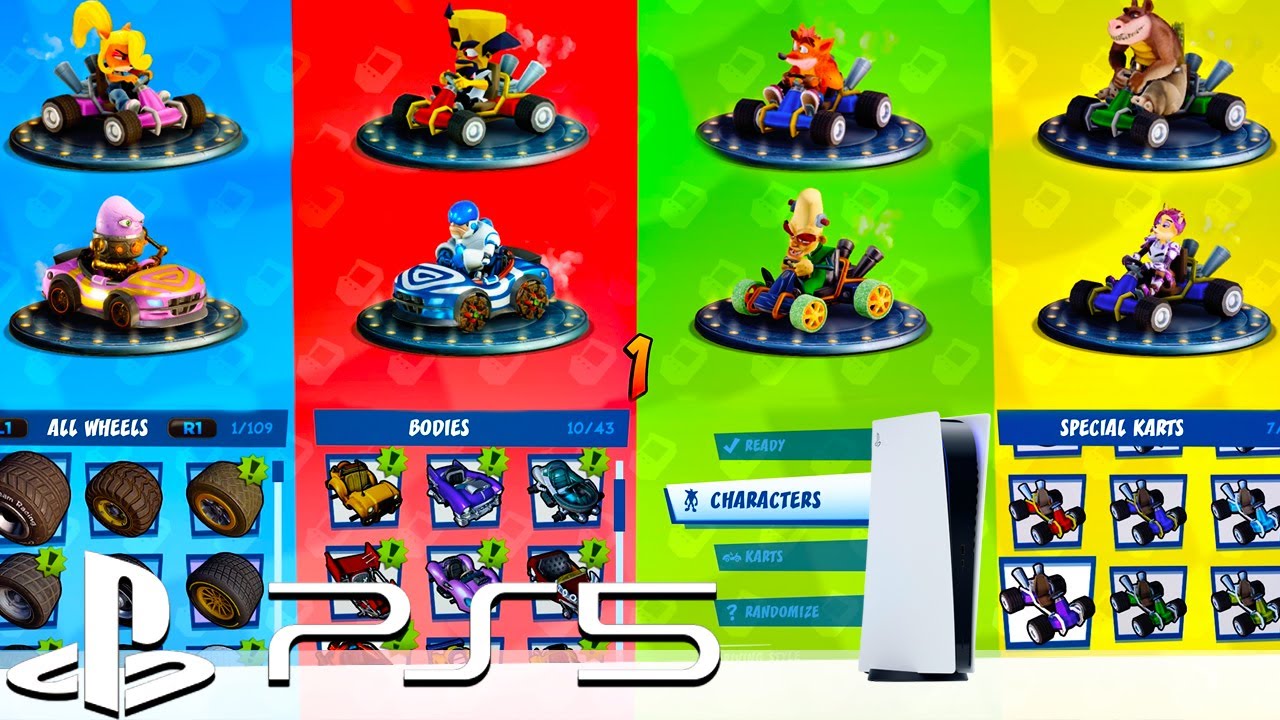 Crash Team Racing Nitro-Fueled on PS5 | Split screen (4 Players) Gameplay