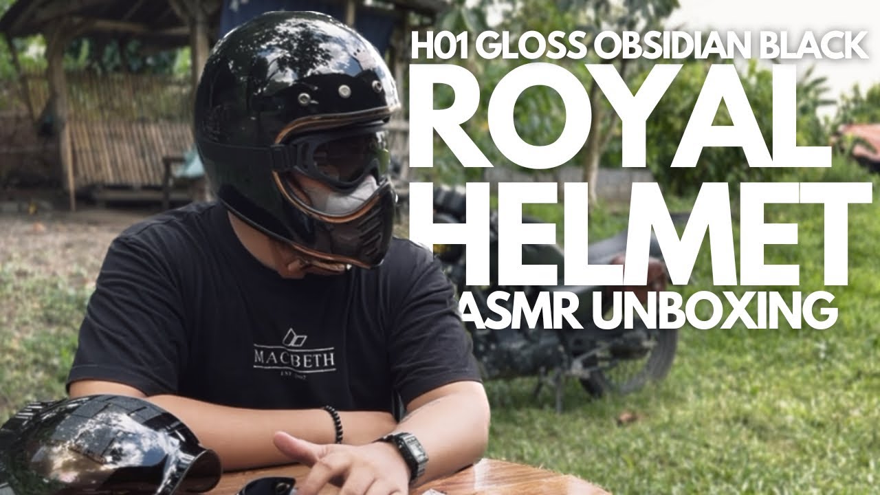 H1 Royal Helmet ASMR Unboxing | Gloss Obsidian Black + Freebies | Upshift PH | Silent Vlog