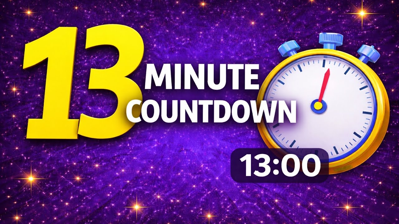 13 Minute Timer | Classroom Countdown Timer for Teachers and Students