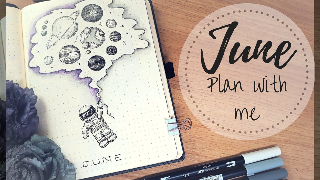 June 2018 - Plan with Me - Bullet Journal