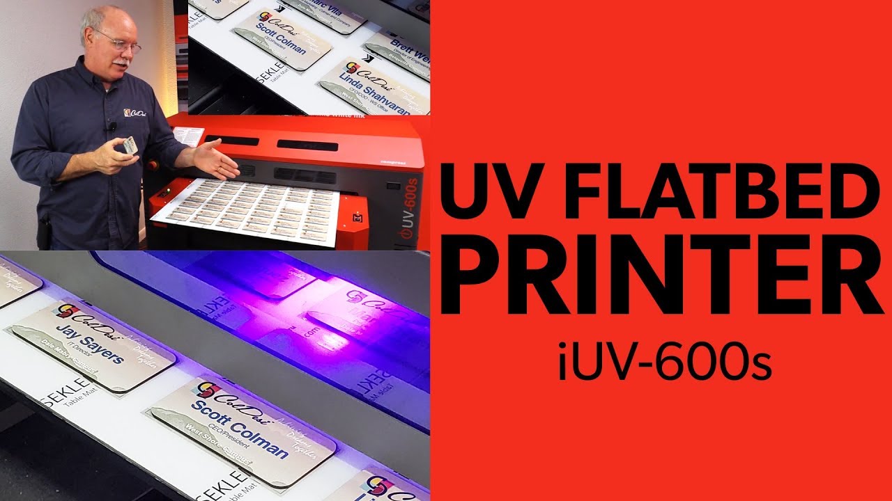 UV Flatbed Printer - Printing Name Badges With Compress iUV-600s