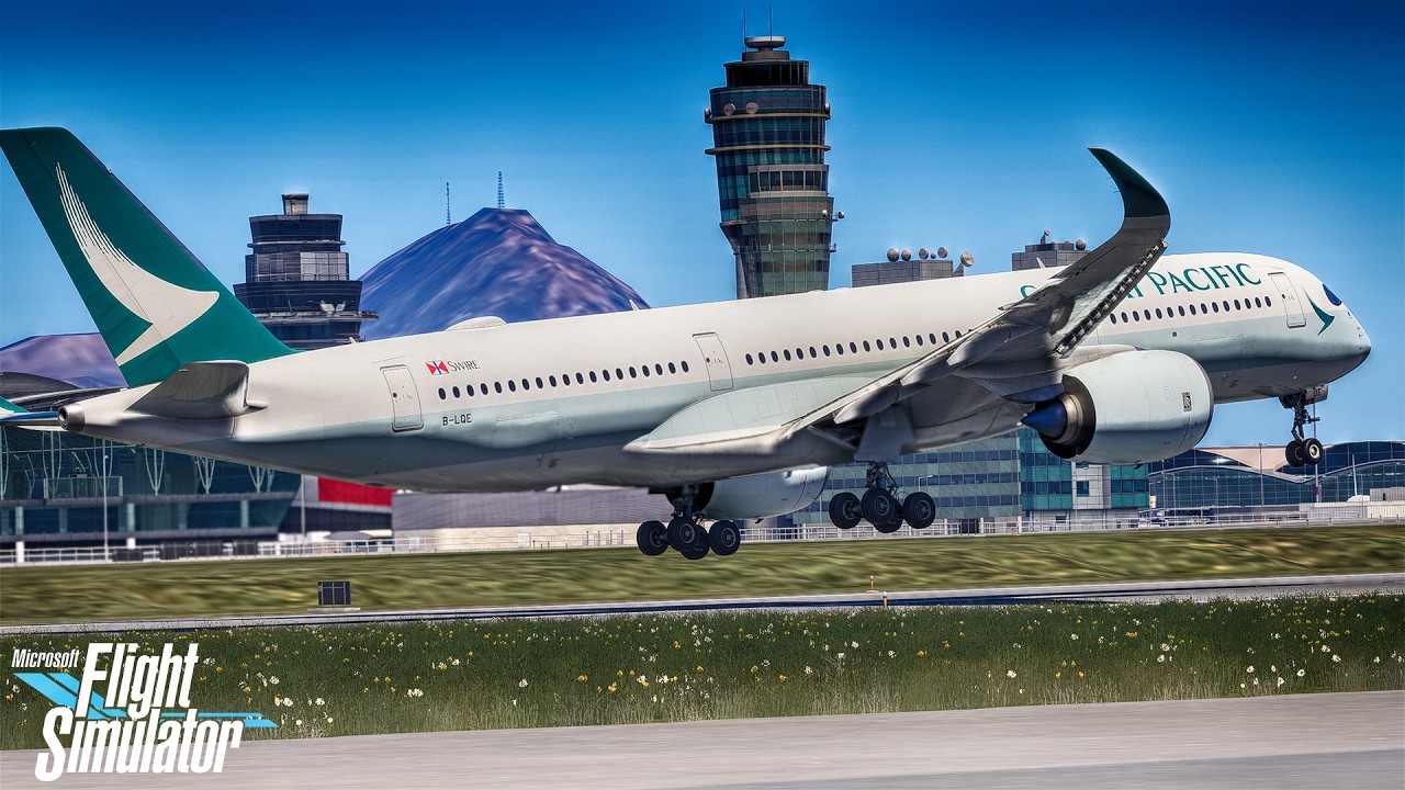 Гонконг – Тайбэй и обратно | Полный полет на самолете A350 авиакомпании Cathay Pacific | MSFS 2024