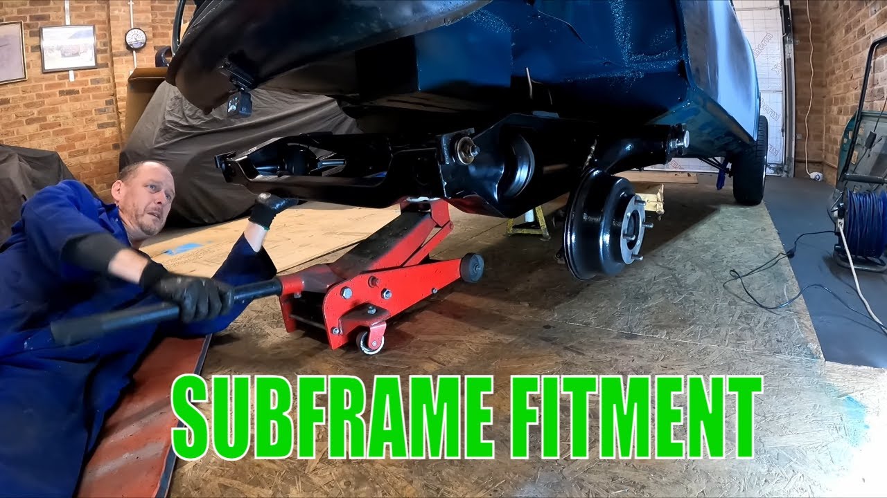 Rear Subframe Install - Classic Mini Workshop - Racing Green Pt.64