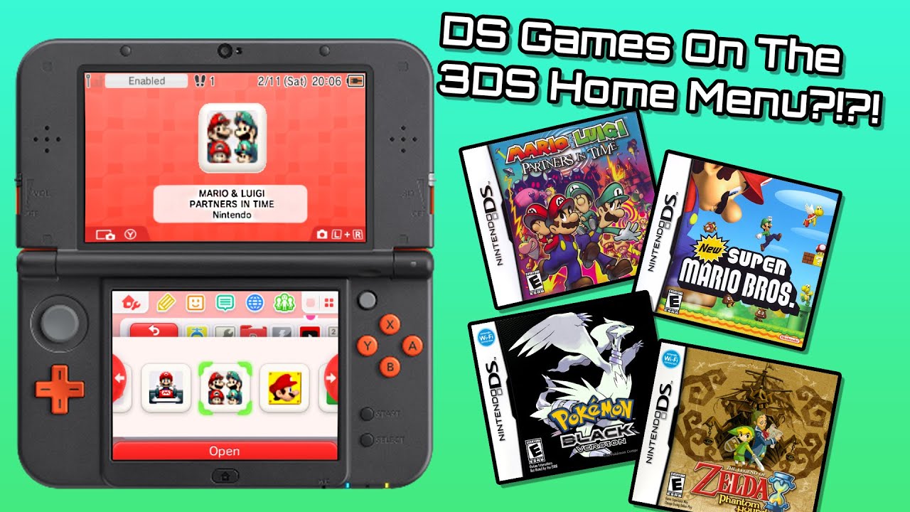 DS Games On The 3DS Home Screen!? - How To Play DS Games On Your 3DS Home Screen! #3ds #homebrew
