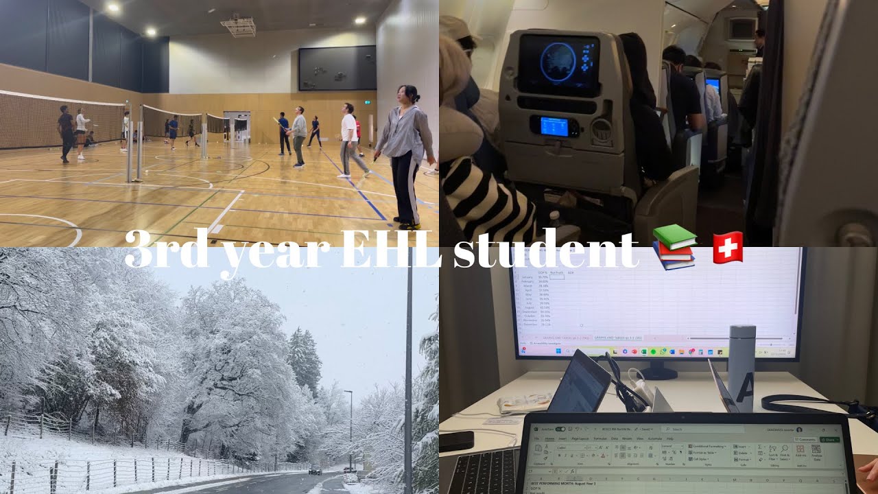 3rd year EHL student life | lots of studying 📚, foods 🍕🍟, snow, and fun 😍