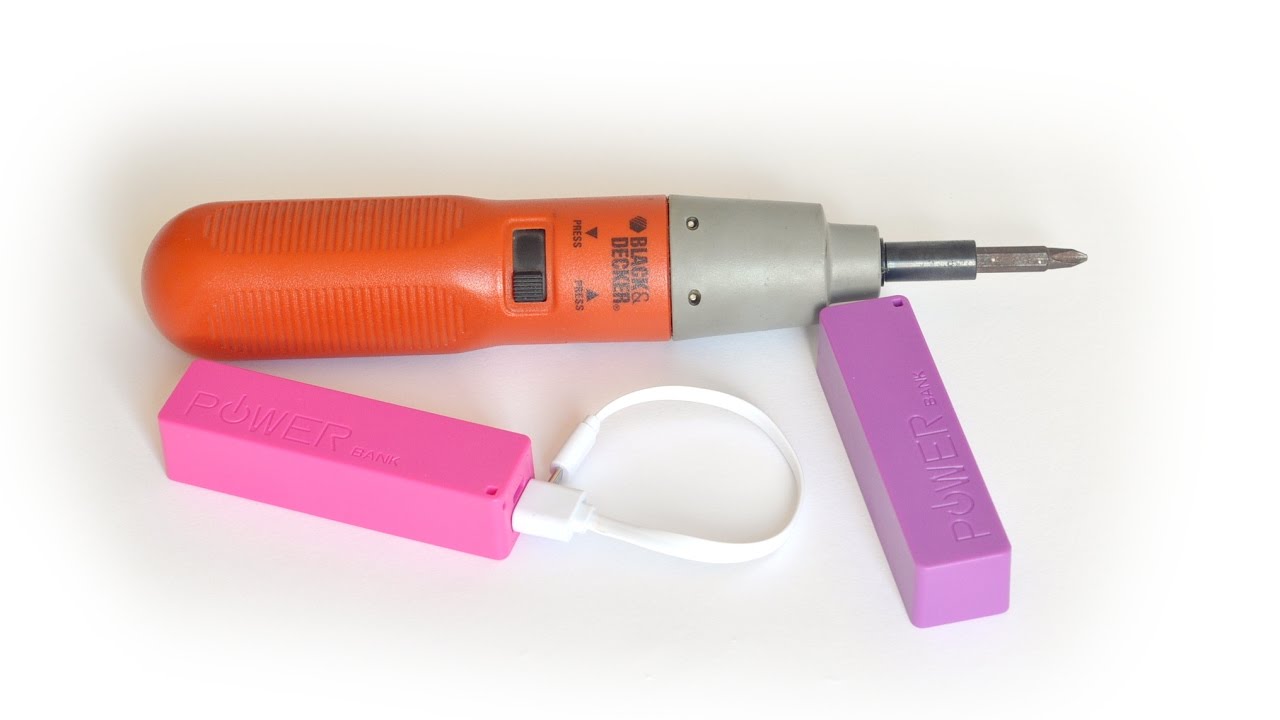 Como trocar bateria de parafusadeira por de power bank