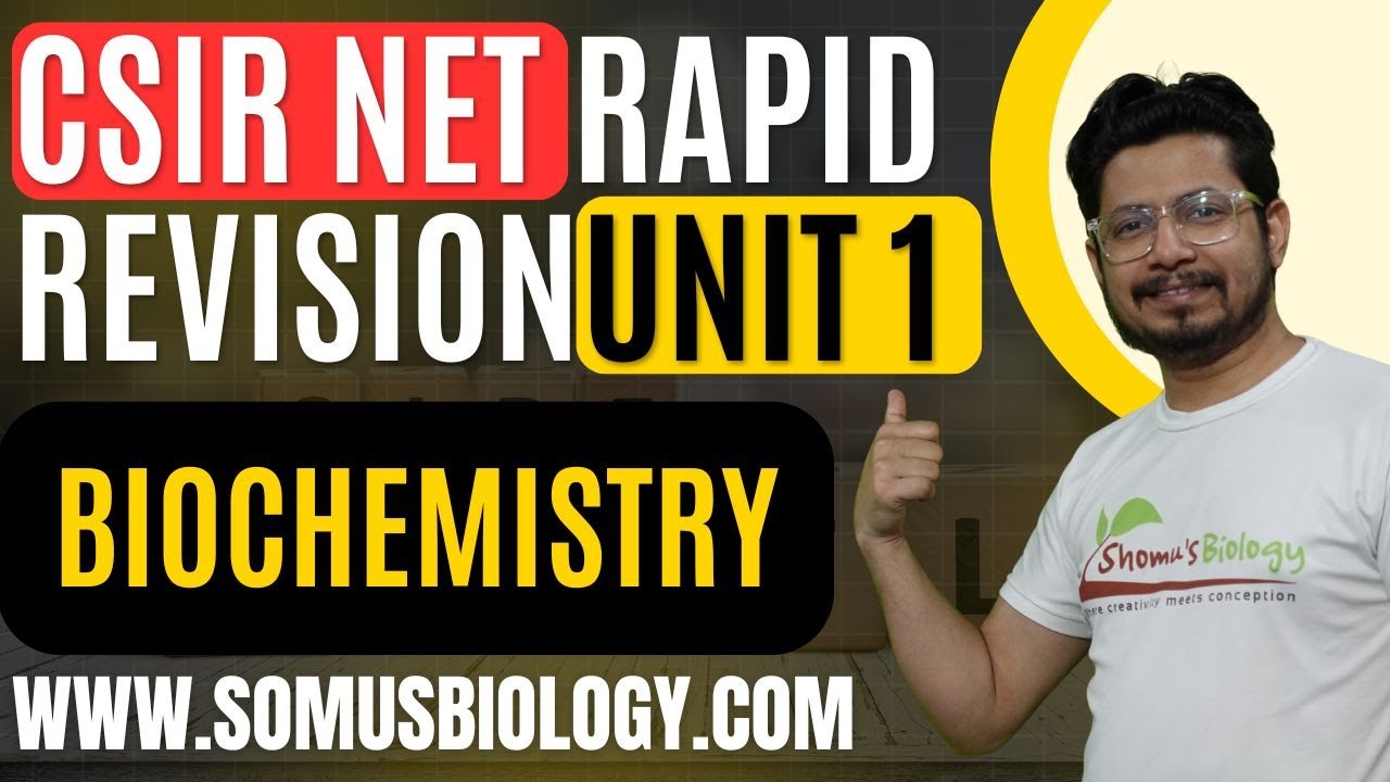 csir net unit 1 life science rapid revision | Biochemistry revision for csir net | Shomu's Biology
