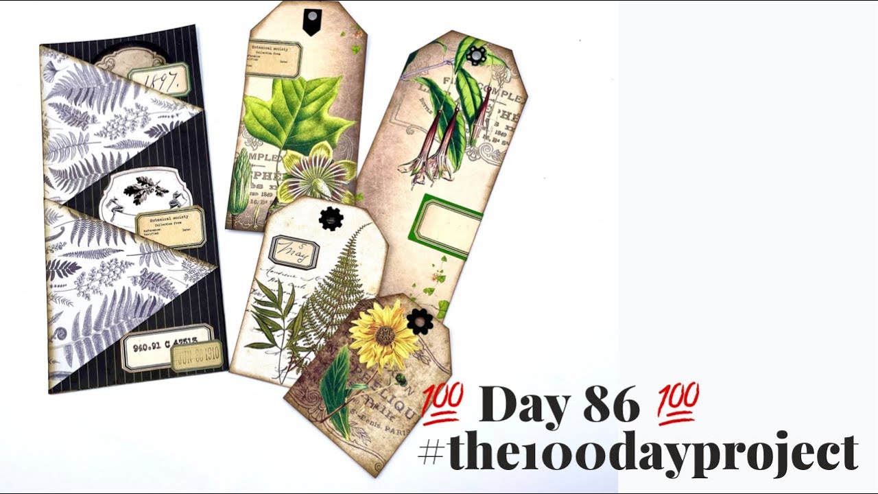 💯Day 86💯 Zigzag pockets and Bellyband for the botanical Junkjournal #the100dayproject