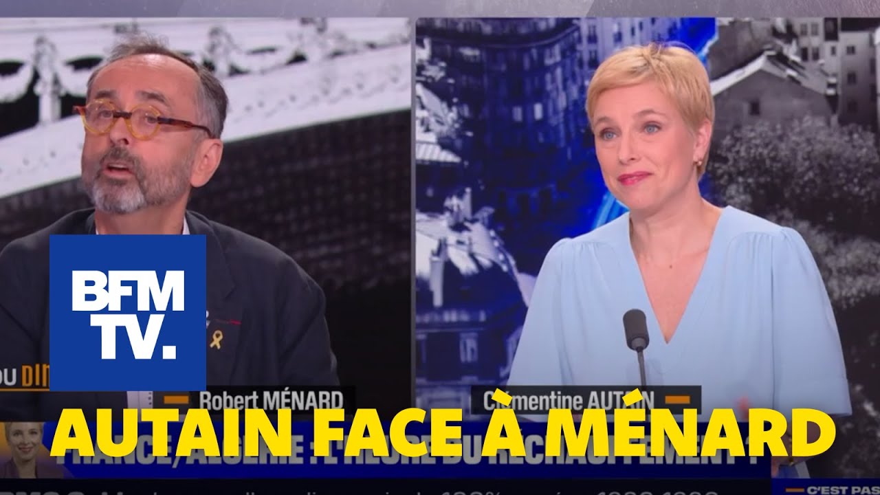 Clémentine Autain face à Robert Ménard sur BFMTV le 6 avril 2025