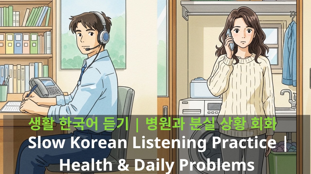 Slow Korean Listening Practice | Health & Daily Problems | 일상한국어회화배우기 | Korean for Beginners