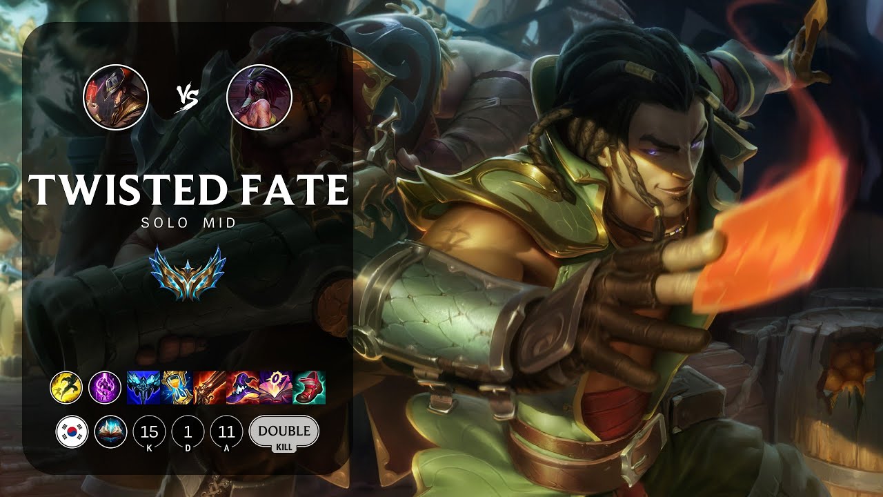 Twisted Fate Mid vs Akali - KR Challenger Patch 13.22