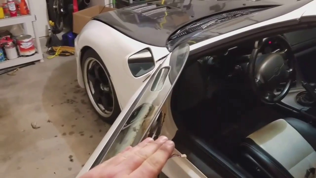 Toyota Supra Window track install