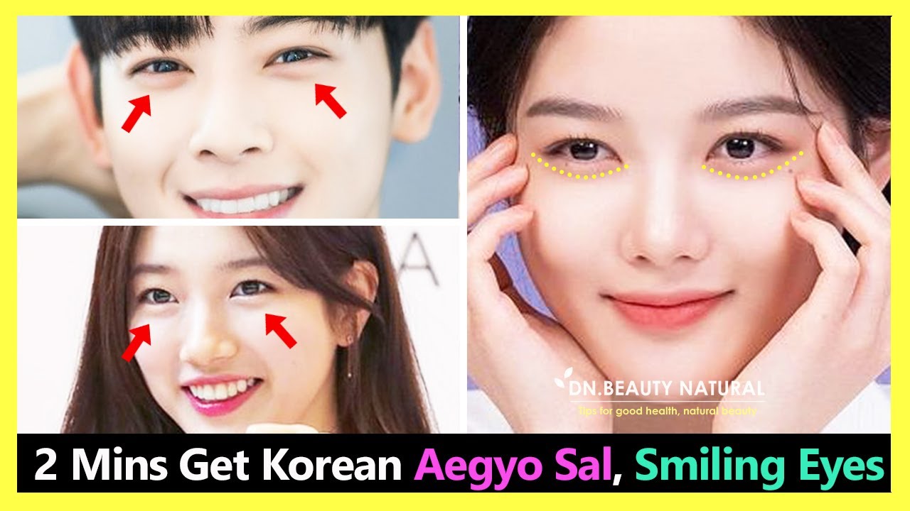 Ćwiczenia z uśmiechem oczu | Zdobądź koreańskie oczy Aegyo Sal, opuchnięte oczy, uśmiechnięte oczy
