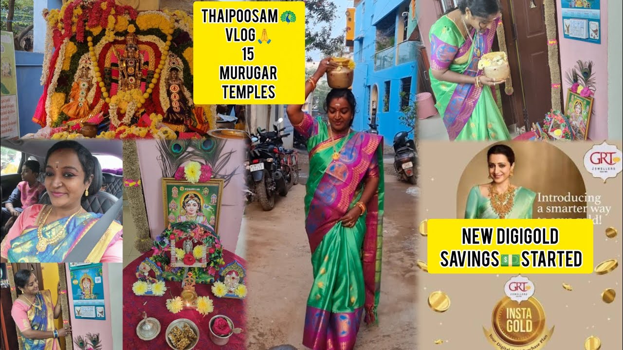 New digigold savings💵 Thai poosam 2026🦚15 murugar temples 🙏 80th marriage blessings🙏 sathabisekhem 