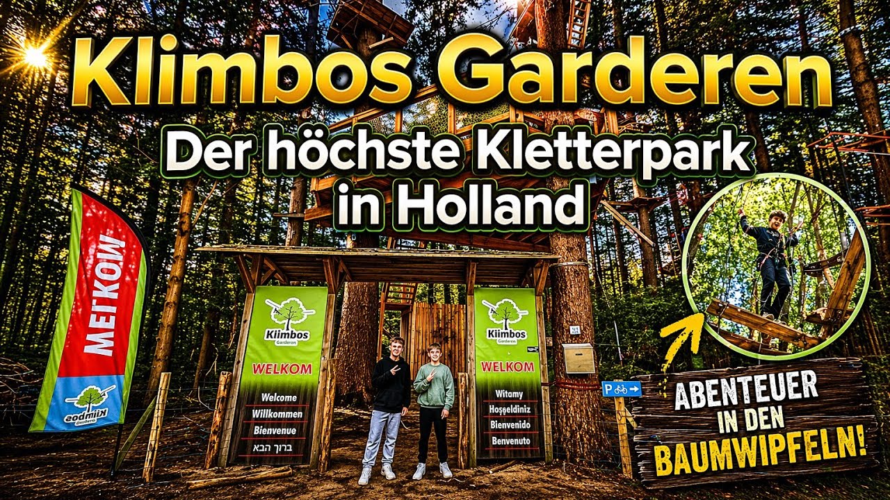 Klimbos Garderen - TopParken Resort Veluwe 25 Meter! 😳 Abenteuer im höchsten Kletterpark Hollands! 🌲