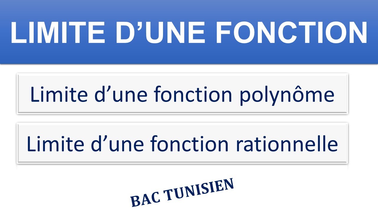 Calcul de la limite d'une fonction avec une forme indéterminée - Partie 01