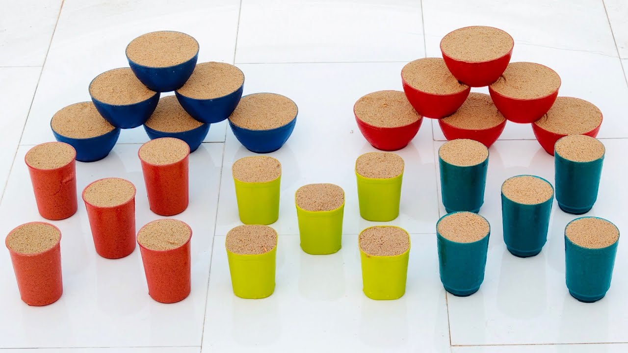 Satisfying ASMR Sand clay / Amezing desert Sand cake with kitchen tools 