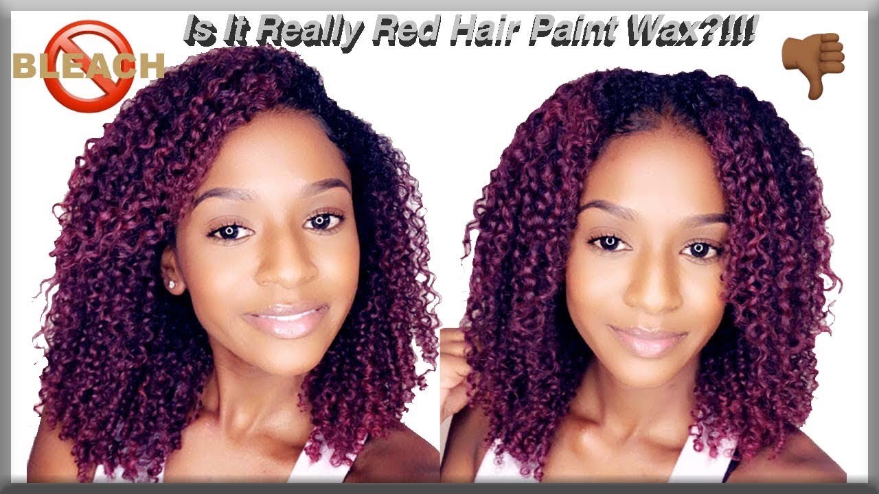 THE TRUTH ABOUT RED HAIR PAINT WAX....? | TEMPORARY HAIR COLOR ON NATURAL CURLY HAIR | REVIEW + DEMO
