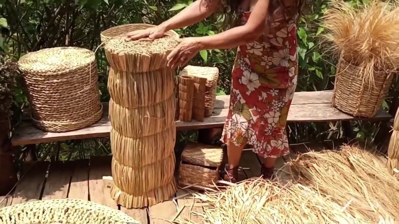 Artesanato com Taboa: Esteira com taboa (aula 34)