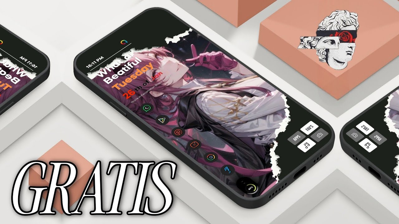 Tema HP Anime  Suka-suka Tanpa Root! Bisa Di Semua  Android🔥
