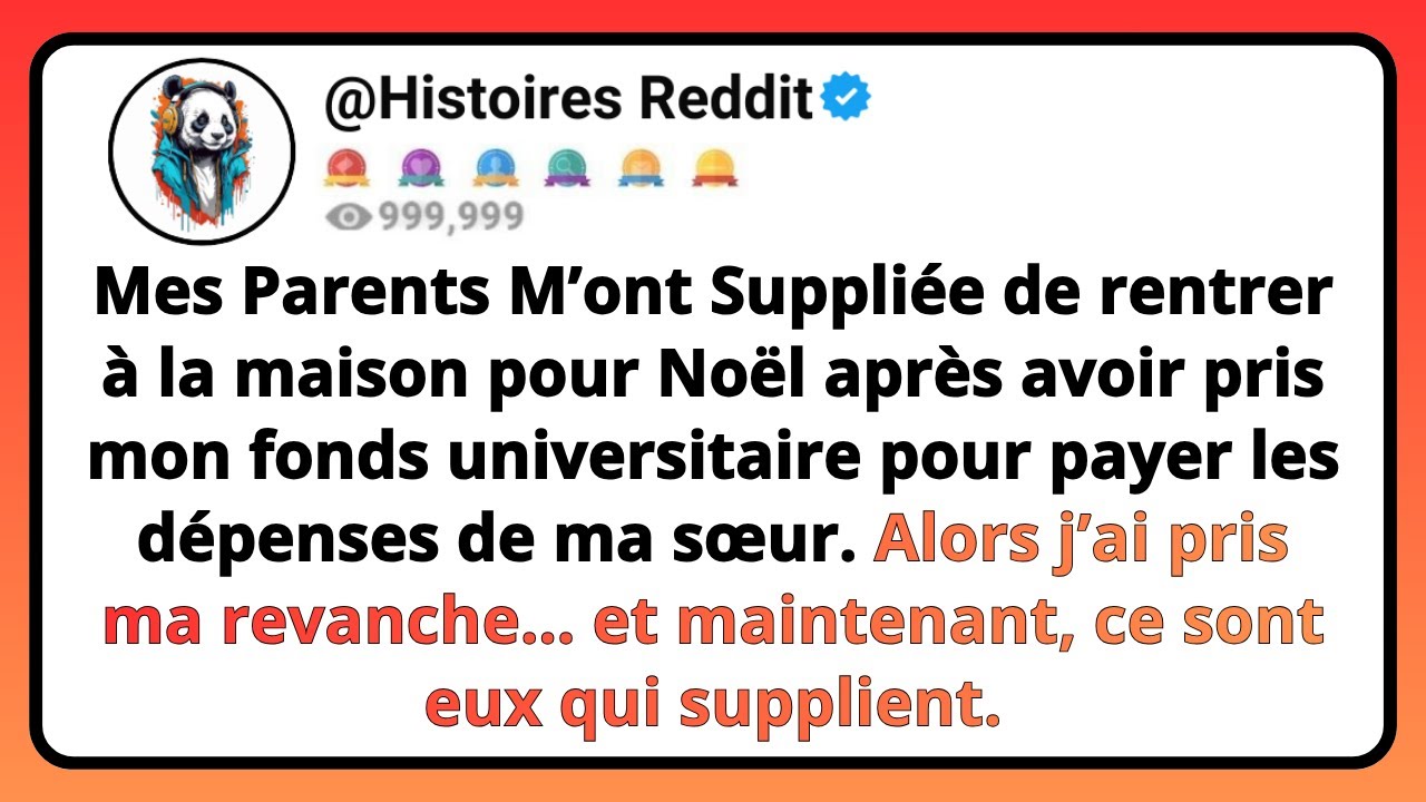 Mes PARENTS M’ont Suppliée De Rentrer À La Maison Pour Noël Après Avoir Pris Mon Fonds...