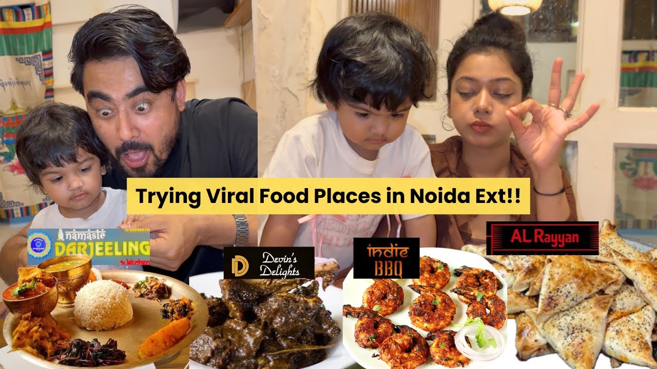 Trying Instagram Viral Food Places in Noida Ext 🍤🥟🥘
