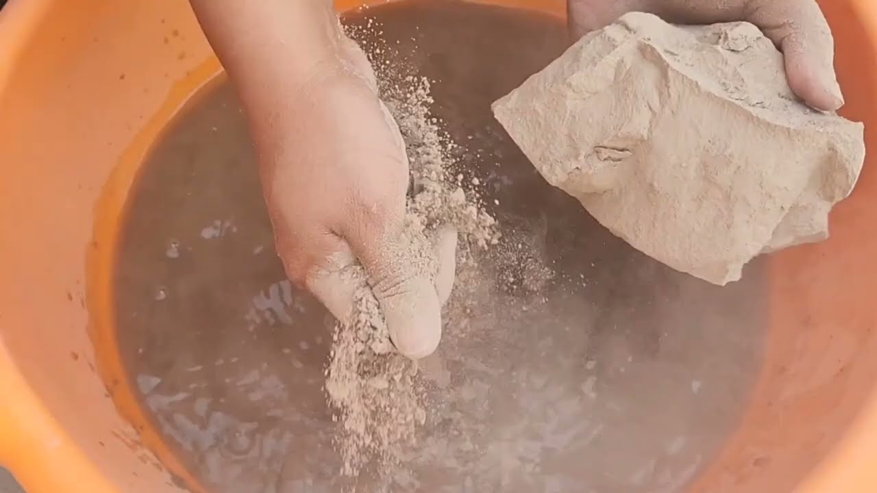 Pure Mud Water Crumbling | Fantastic Mud Paste Play