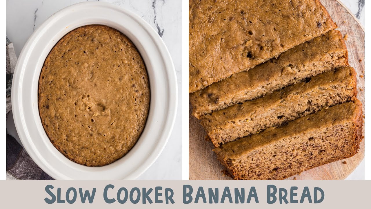 🍌Slow Cooker Banana Bread (Tastes like grandma made it!)