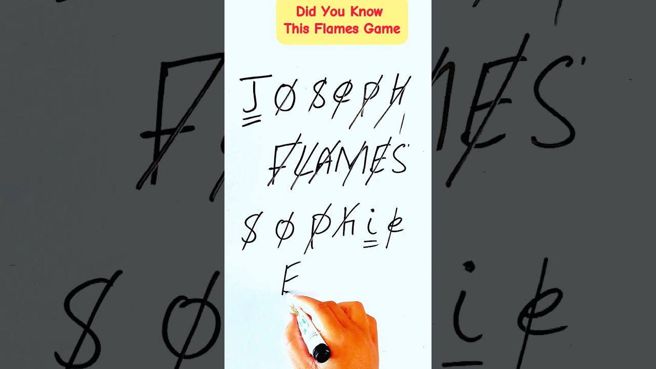 Flames Game | How to Play Flames Game #flame #gaming #shorts