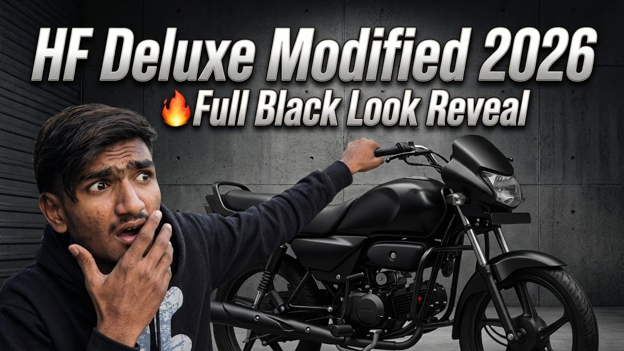 HF Deluxe Modified 2026 🔥 Full Black Look Reveal #video #bike