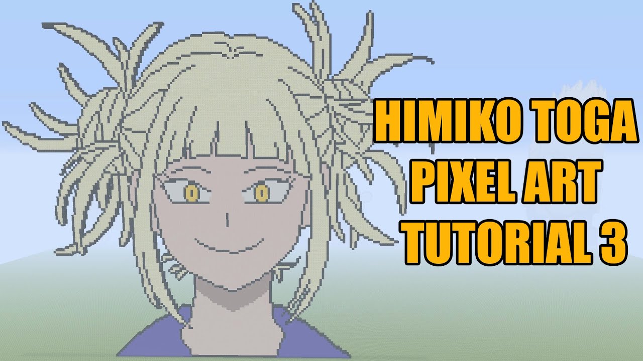Minecraft Himiko Toga Pixel Art Tutorial 3 (My Hero Academia)