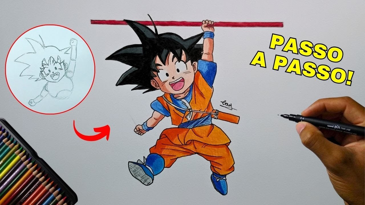 Como desenhar o Goku (Dragon Ball Daima)