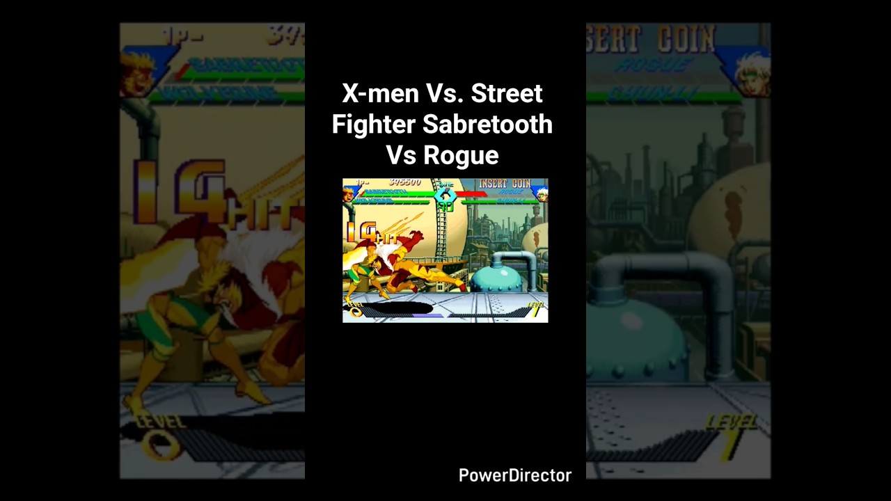 X-men Vs. Street Fighter Sabretooth Vs Rogue #xmen #retrogaming #streetfighter