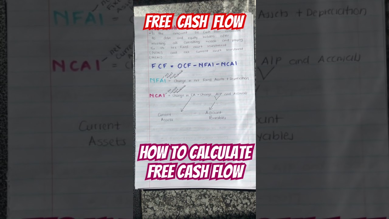 How to calculate the Free Cash Flow| Finance