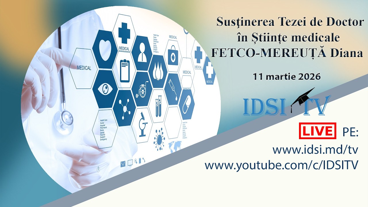 11.03.26, 14:00 | Susţinerea Tezei de Doctor în Știinţe medicale - FETCO-MEREUȚĂ Diana