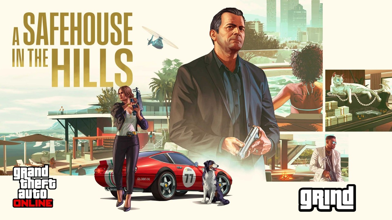 GTA 5 Online – A Safehouse In The Hills 🏠 High Life Grind & Money Making | redcloudgaming75
