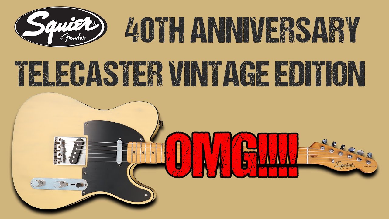 Fender Squier 40th Anniversary Telecaster Vintage Edition #fender #fendertelecaster #squier