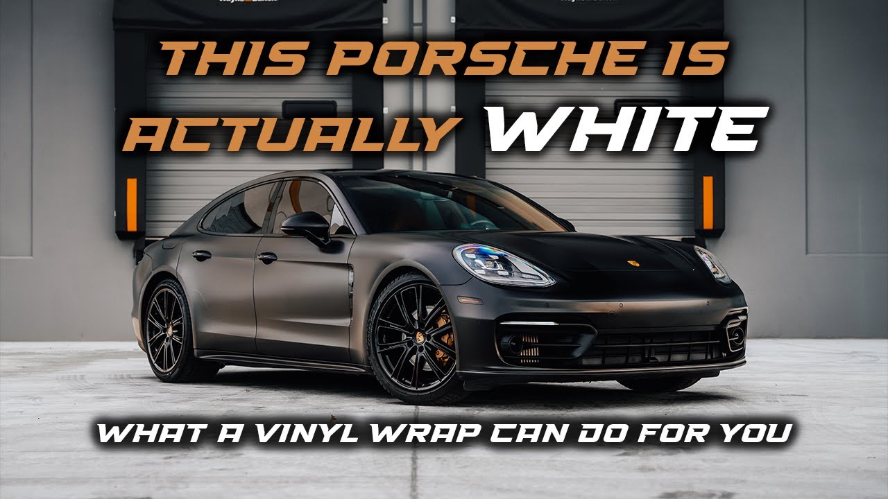 Вот как выглядит ваш белый автомобиль в виниловой пленке матового черного цвета | Porsche Panamera