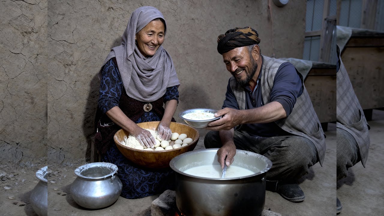 آش دوغدار به سبک روستایی بامیان | Afghan Village Cooking in Nature