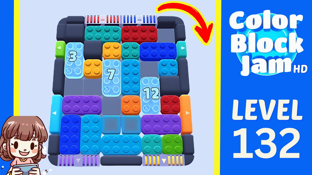Color Block Jam Level 132 Solution Walkthrough