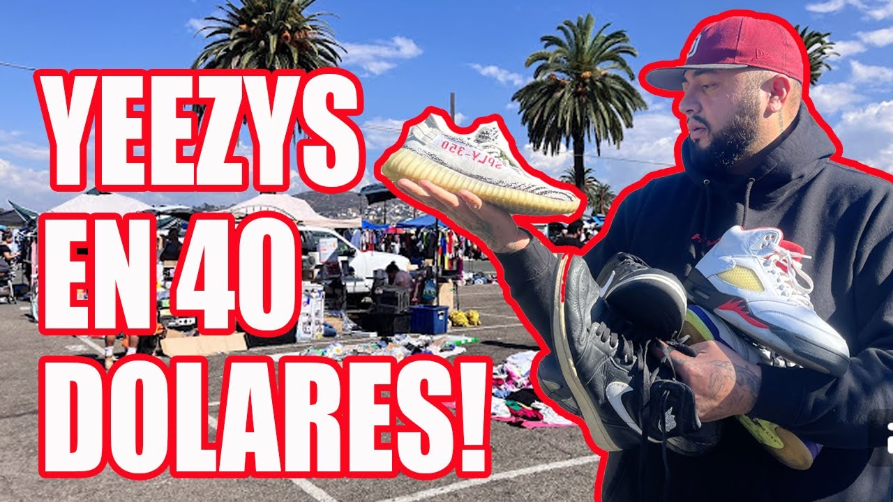 ENCONTRE YEEZY JORDANS y SNEAKERS COLABORACION CON FERRARI en el SWAPMEET de SPRING VALLEY