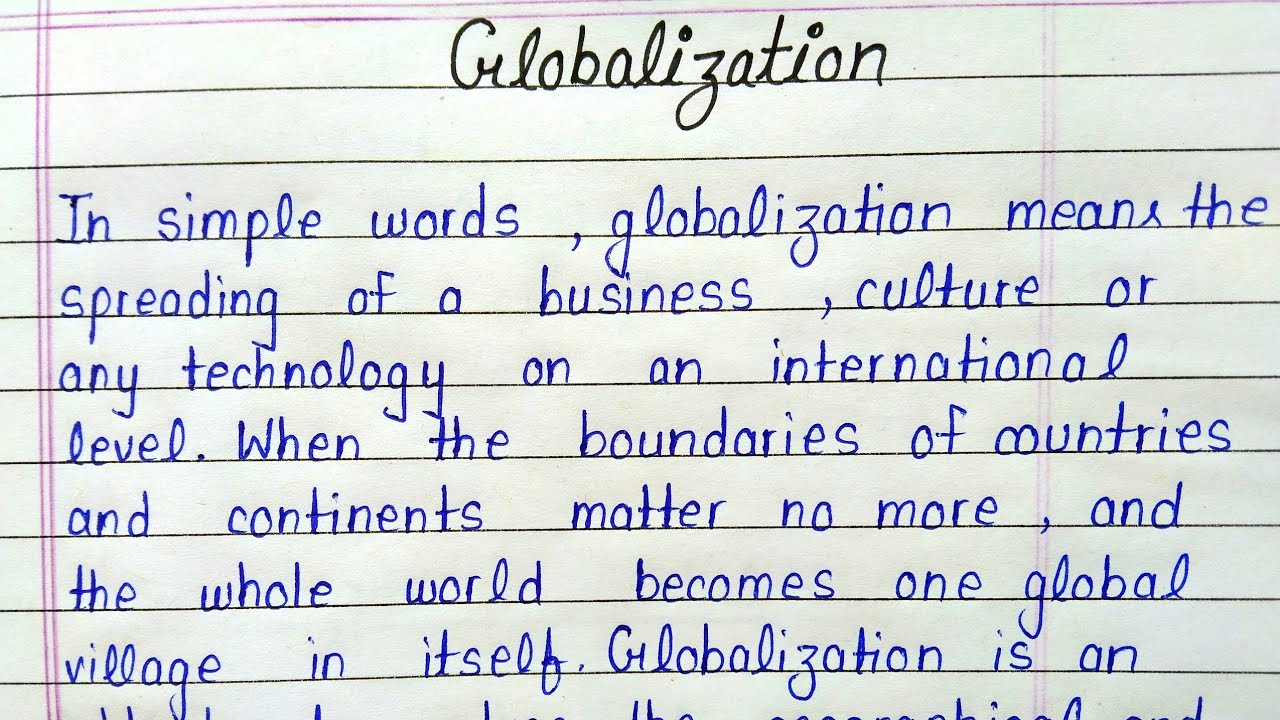 Essay on Globalization || Globalization essay in english