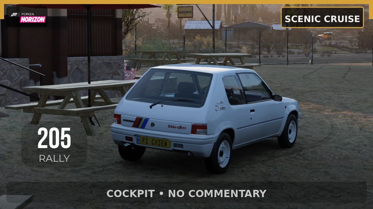 FH5 Peugeot 205 Cruise: Sunny Day Drive (Cockpit View • No Commentary)