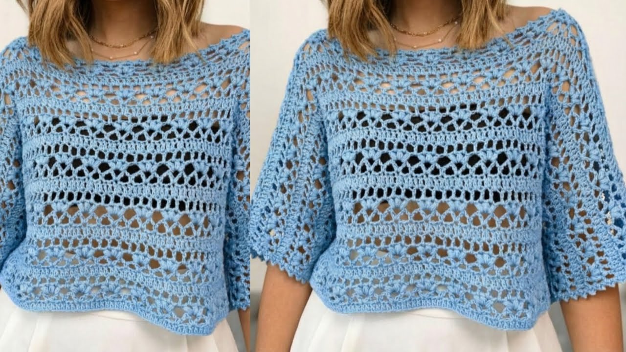 QUICK💯✨Crochet Women Sweater pattern ❤️Easy Crochet Blouse Pattern Top pattern *stitch only