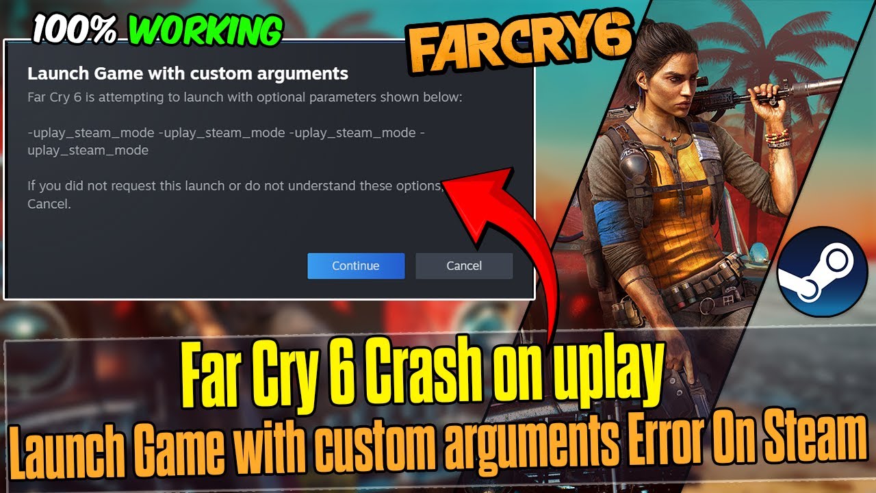 How To Fix Far Cry 6 Launch Game with custom arguments Error On Steam