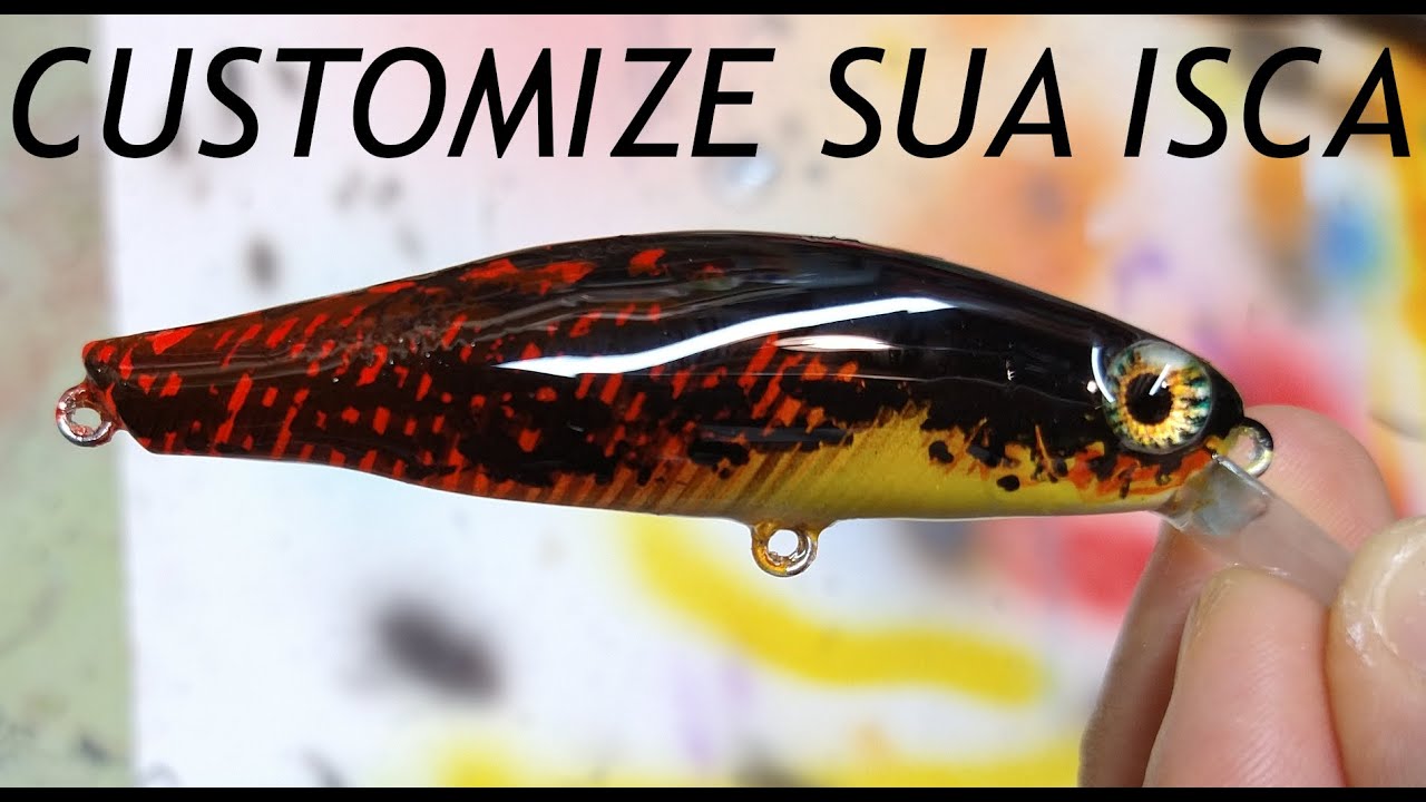 Como pintar uma isca artificial #2 - Comprada no AliExpress