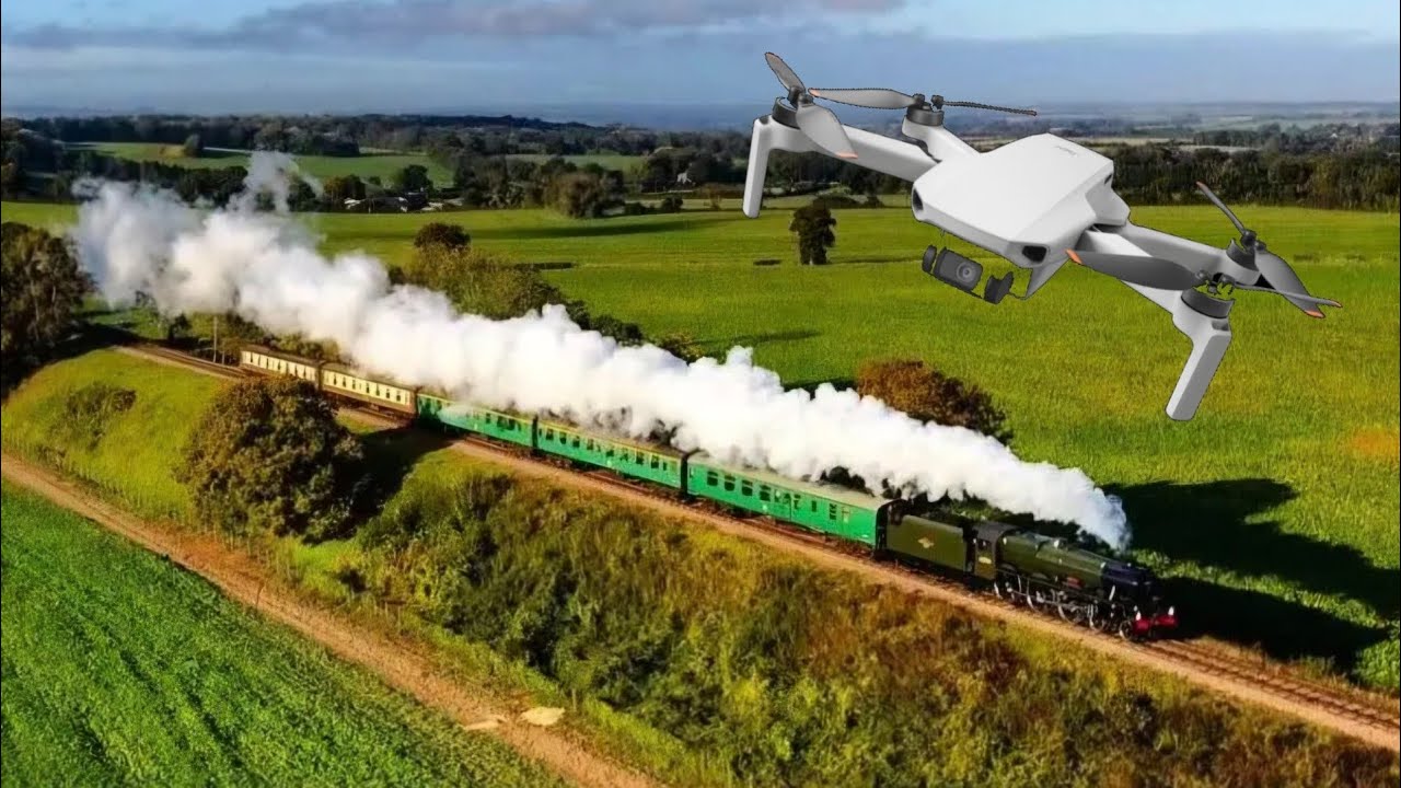 Steam Train on the Watercress Line - Hampshire Drone footage 