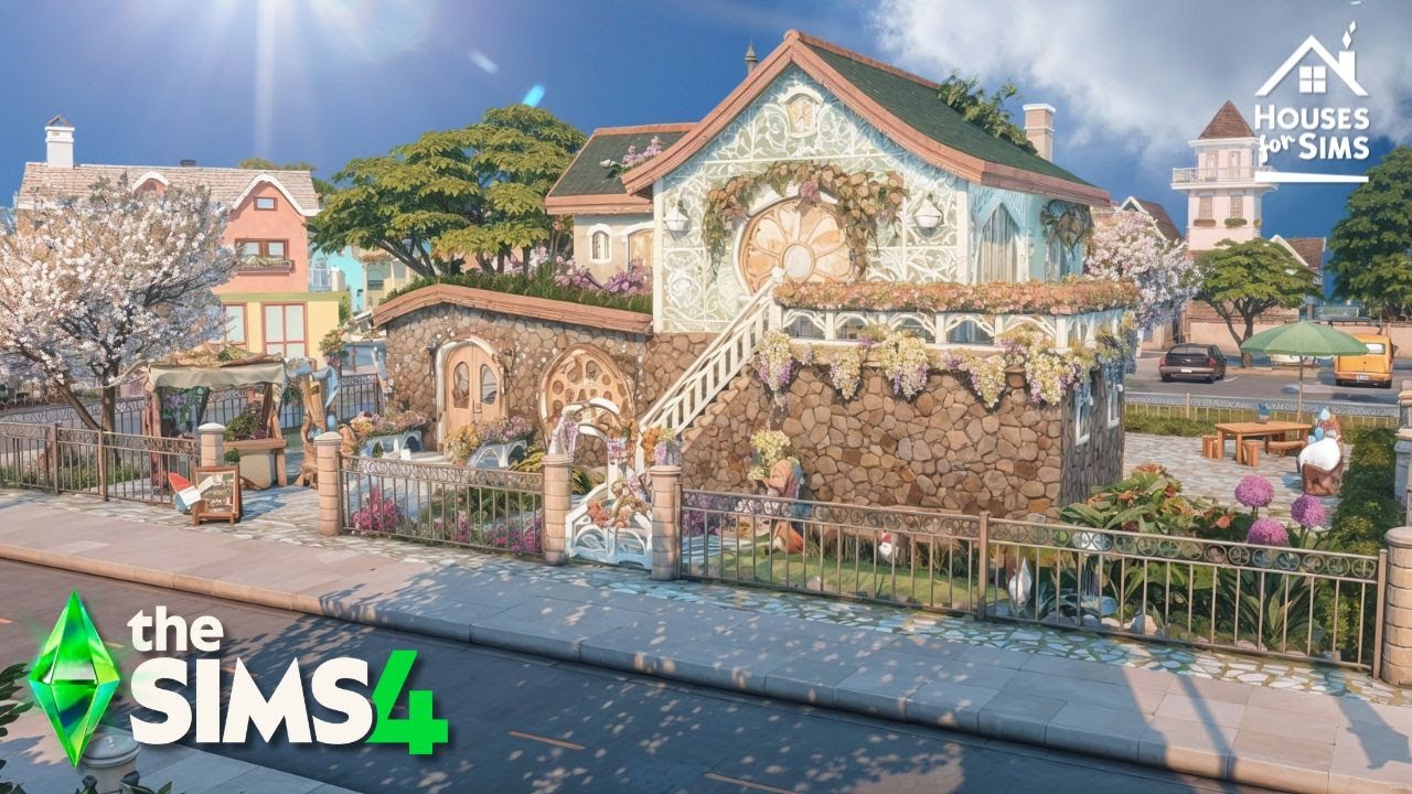 THE SIMS 4 - APOTHECARY SHOP AND HOUSE - Enchanted by Nature - No CC.
