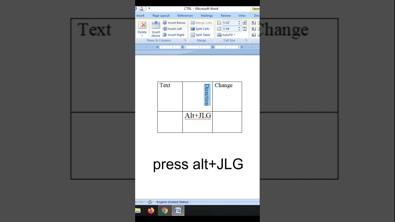 How to change text direction ⬆️ in Word #word #wordtips #computer #shorts